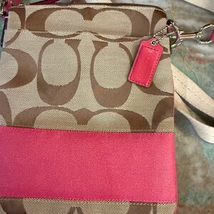Coach Crossbody Bag - Pink and Tan